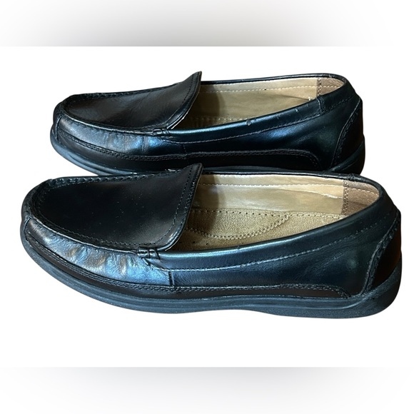 Dockers Classic Black Leather Loafers Size 9.5 M - Picture 1 of 6